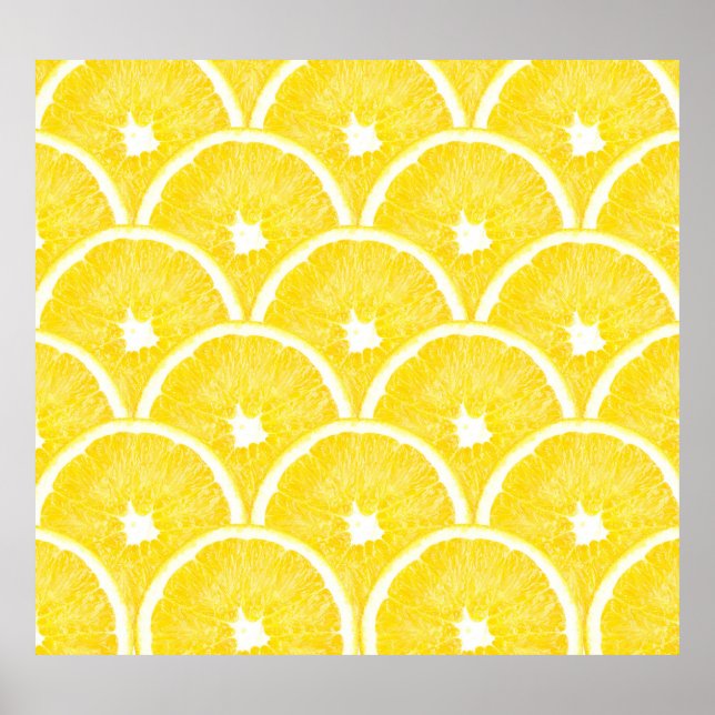 Poster Padrão de Fundo de Pulso Laranja Vibrante (Frente)