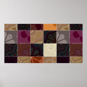 Poster Padrão de fundo sem costura. Vai azulejo sem fim.