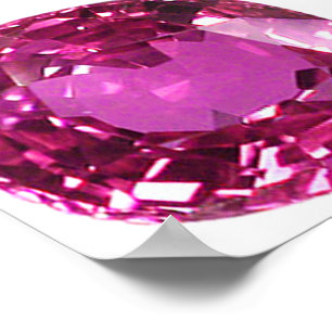 Poster Padrão de Gemstone Rosa