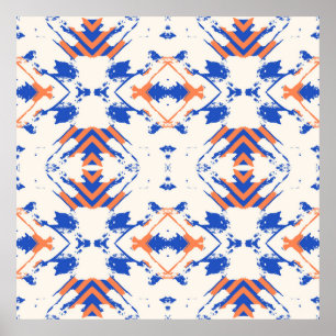 Poster padrão de hipster colorido sem costura com geometr