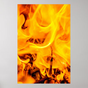 Poster Padrão De Incêndio E Chama
