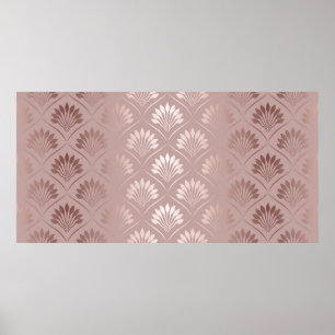 Poster Padrão de latência de ouro de deco de arte elegant