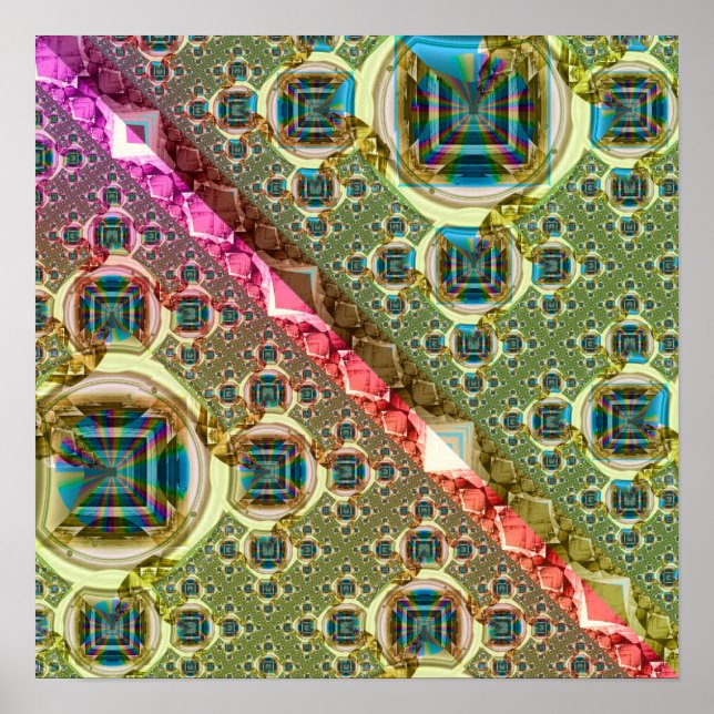Poster Padrão de lente iridescente (Frente)
