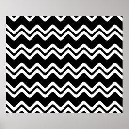 Poster Padrão de Linha de Cor Dupla Zig Zag