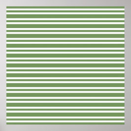 Poster Padrão de Listras Brancas Verdes