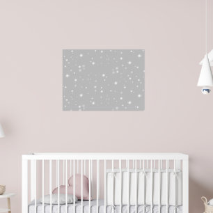 Poster Padrão de luz estelar da Cinza prateada