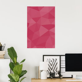Poster Padrão de malha geométrica rosa claro