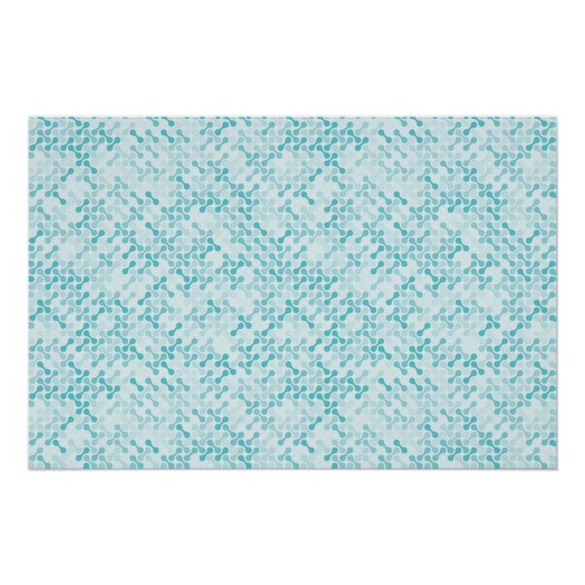 Póster padrão de metabola azul (Frente)
