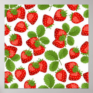 Poster Padrão de morango