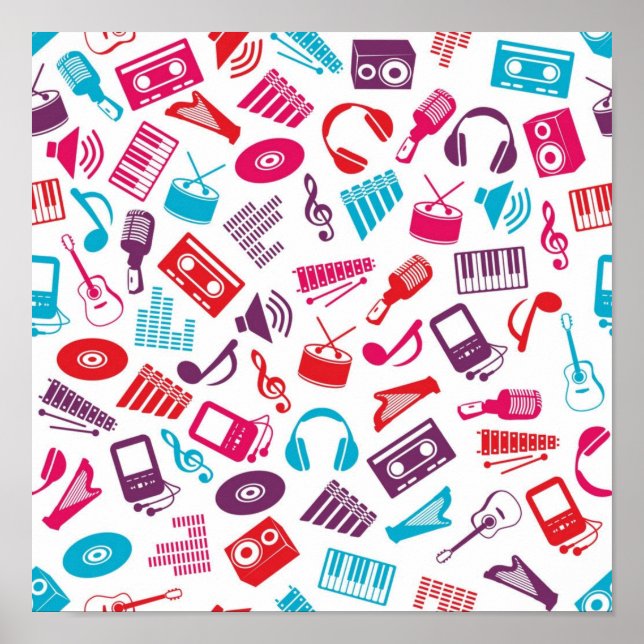 Poster Padrão de música (Frente)