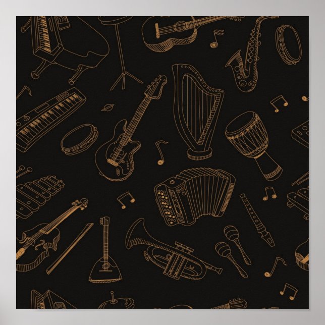 Poster Padrão de música (Frente)