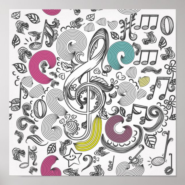 Poster Padrão de música (Frente)