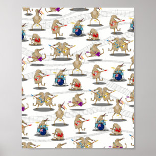 Poster Padrão de música Kiwi