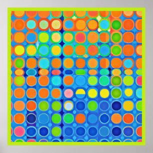 Poster Padrão de Na moda de Elegância vívida colorido