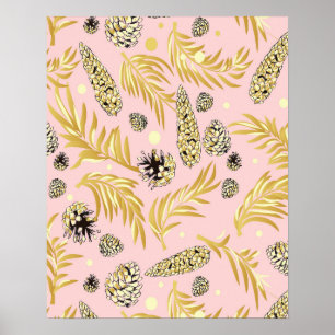 Poster Padrão de Natal, Pine Snow 4