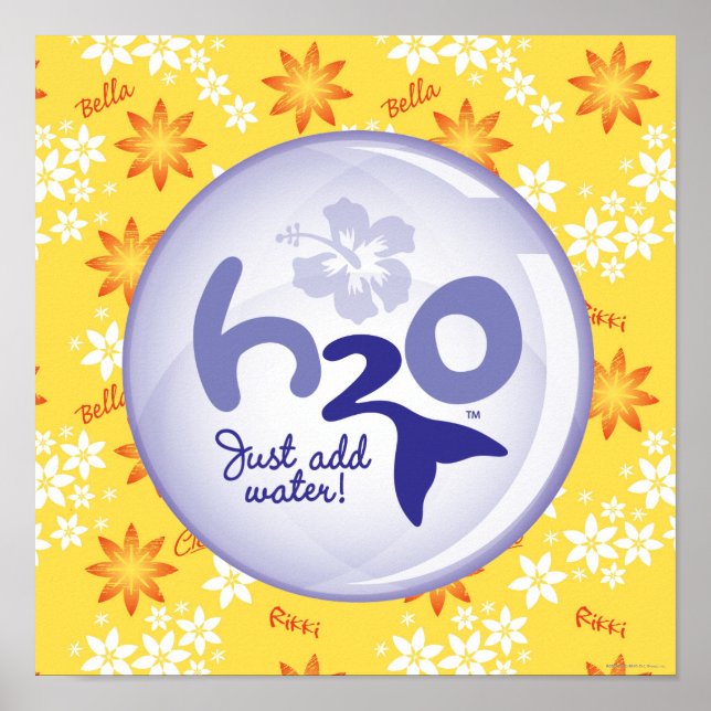 Póster Padrão de nome amarelo (Frente)