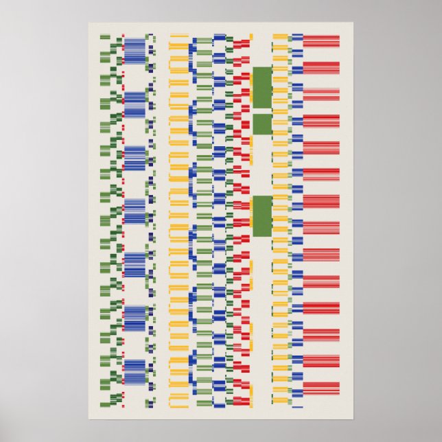 Poster Padrão de Números de Ramanujan (Frente)