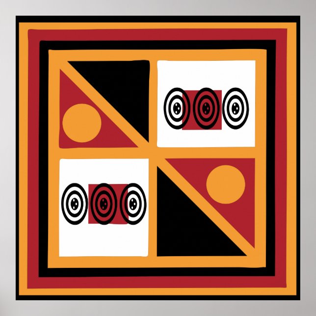 Poster padrão de ornamentado da tribo africana (Frente)