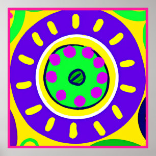 Poster Padrão de Paleta da Natureza Colorida