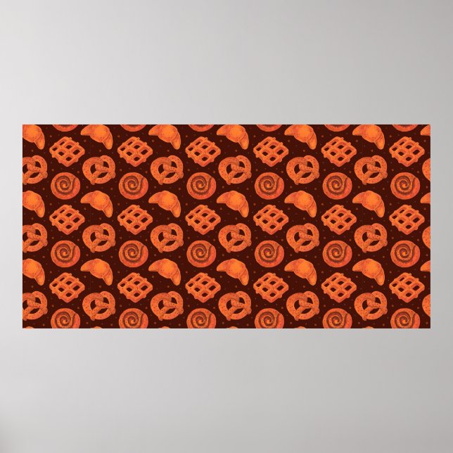 Poster Padrão de panificação, textura. Compro Boulangerie (Frente)