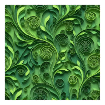 Padrão de Papel Digital Quilling Verde