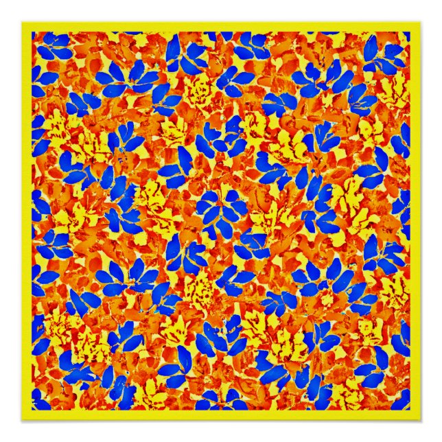 Póster Padrão de Pasta de Intermitência de Cores Chic (Frente)