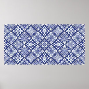 Poster padrão de patch sem descontinuidades do vintage a