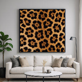 Poster Padrão de Pelo de Animal Jaguar