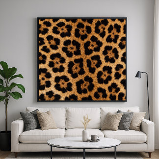 Poster Padrão de Pelo de Animal Jaguar