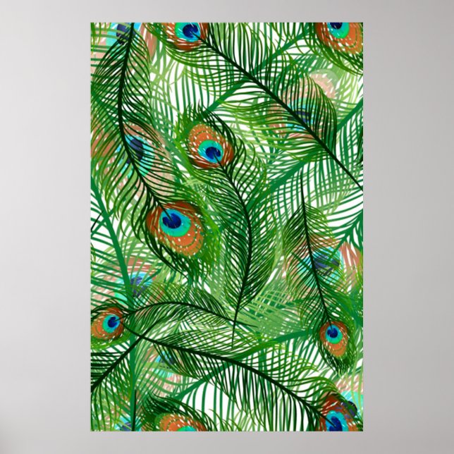 Poster padrão de penas de pântano (Frente)