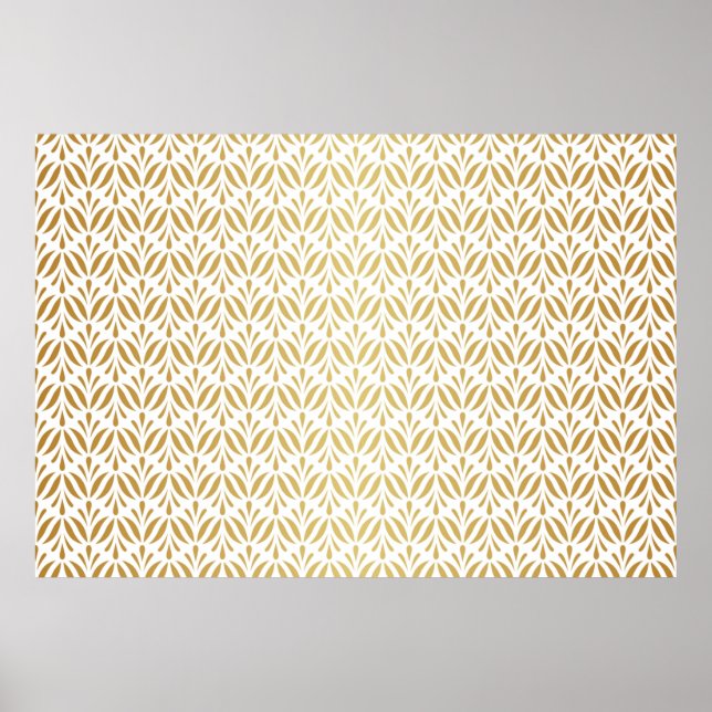 Poster Padrão de permuta floral vítrea. Elegante (Frente)