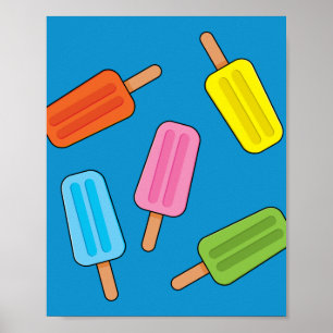 Poster Padrão de picles coloridos
