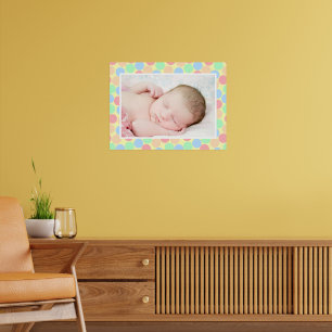 Poster Padrão de Pontos Pastel Multi-Colorido Foto Person