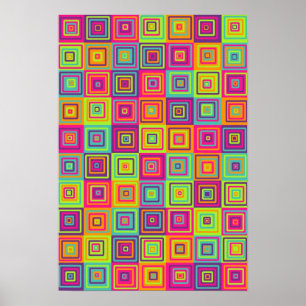 Poster Padrão de Quadrados