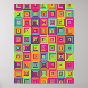 Poster Padrão de Quadrados