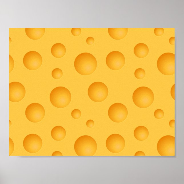 Póster Padrão de Queijo Amarelo (Frente)