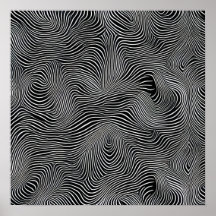 Padrão de redemoinho de Op Art preto e branco