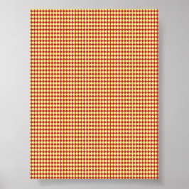 Poster Padrão de Repetição Moderno de Meados do Século