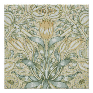 Póster Padrão de Romã Antiga Lírio de William Morris