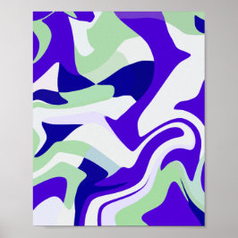 Poster Padrão de rotação de abstrato em tons Legal