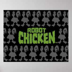 Poster Padrão de Silhouette Robot Chicken