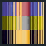 Póster Padrão de Stripes Coloridas de Pop de Vintage Post<br><div class="desc">Padrão de Stripes Coloridas de Pop de Vintage Poster</div>