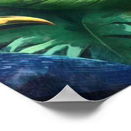 Poster Padrão de Superfície Sem Costura Sonhos da Selva A