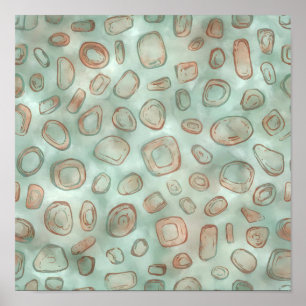 Poster Padrão de Tecido de Patina Névoa Abstrata Seamless