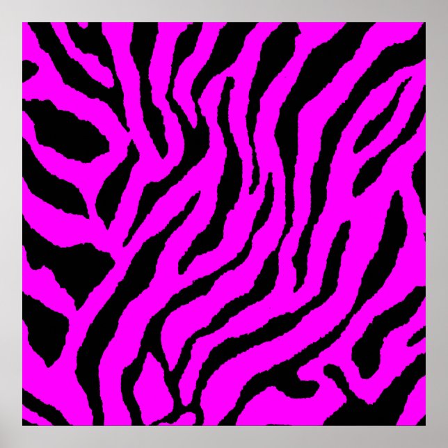 Póster Padrão de tigre retro Corey Tiger 80s (Frente)