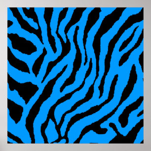 Poster Padrão de tigre retro Corey Tiger 80s