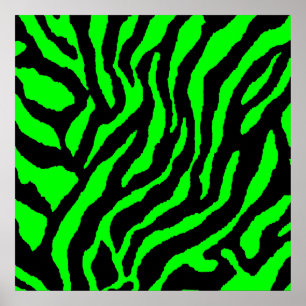 Poster Padrão de tigre retro Corey Tiger 80s