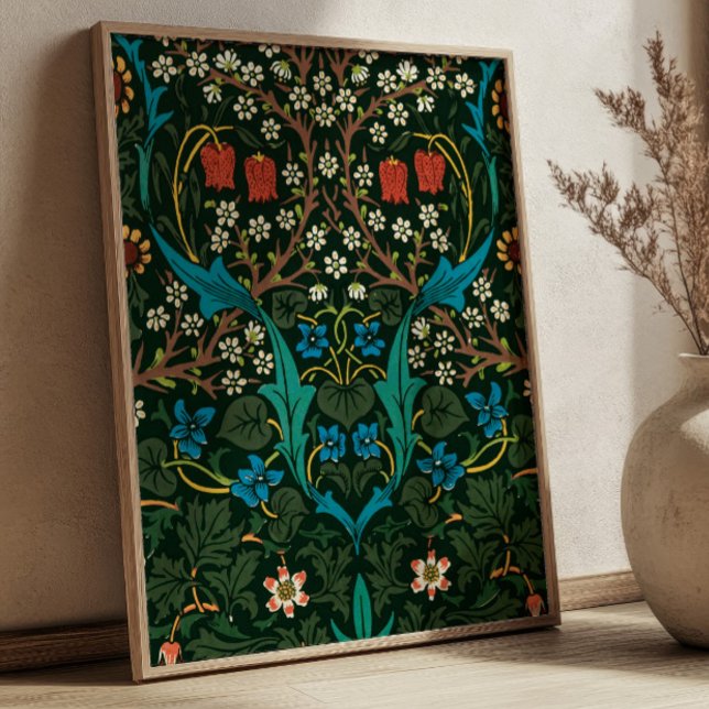 Poster Padrão de Tulipas de William Morris Arte em Tecido (Criador carregado)