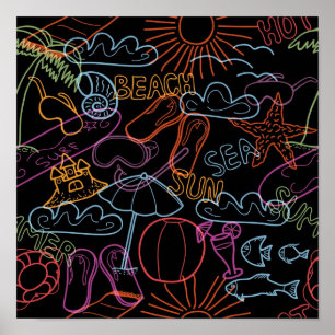 Poster Padrão de Verão