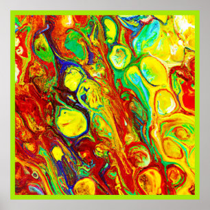 Poster Padrão de vibração colorida
